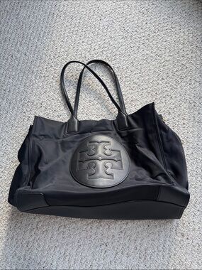 Tory Burch Ella tote bag black size large Matte - used once  clean home